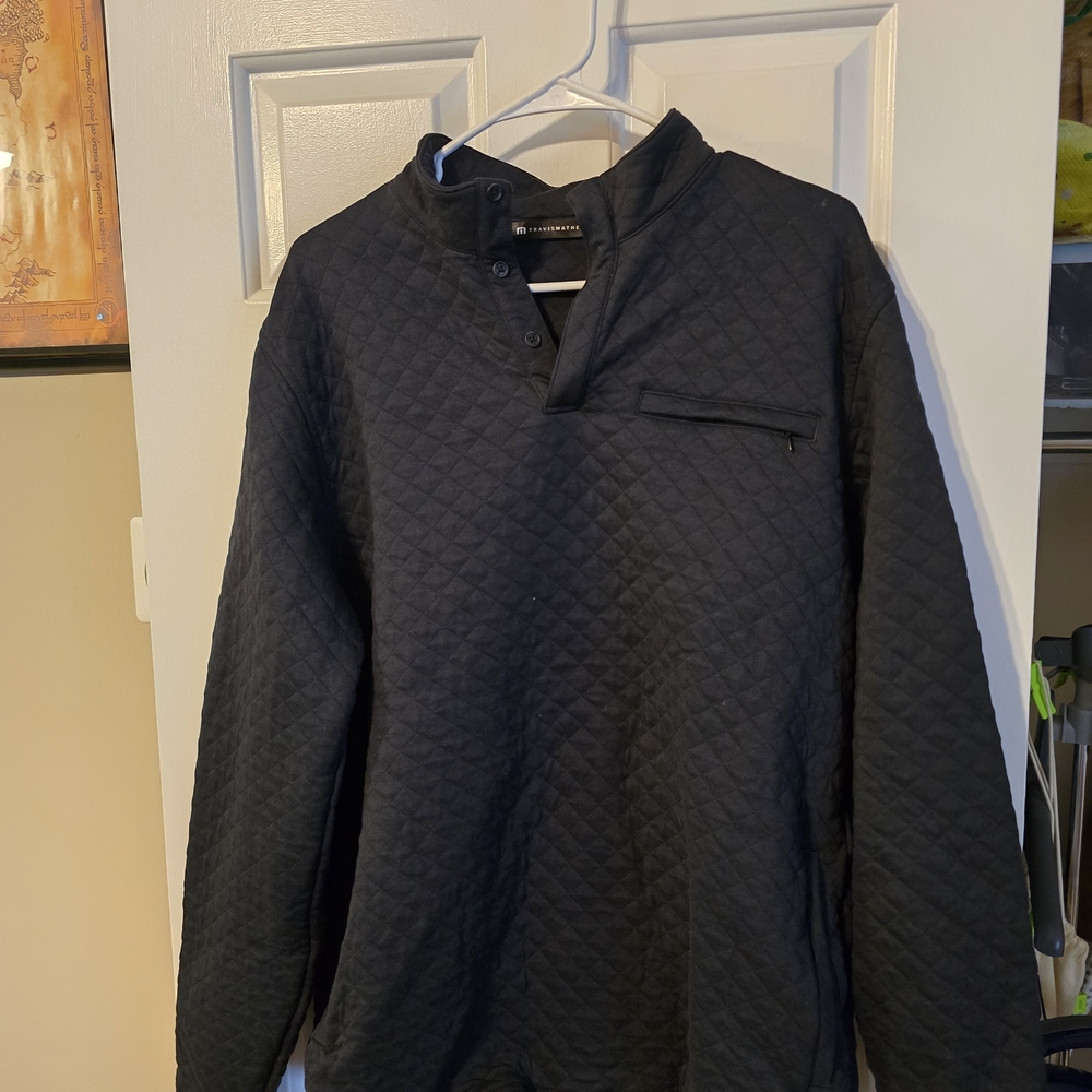Travis Mathew Trump National Golf Club Black Quilted Sweatshirt